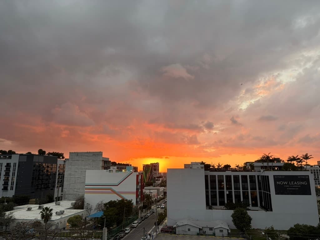 sunset from the sentral rooftop