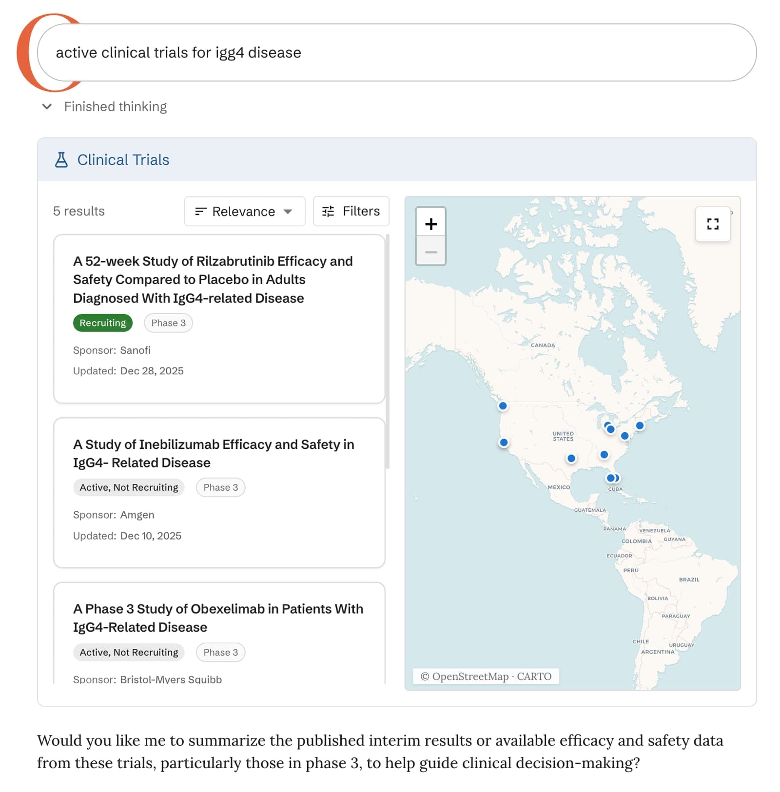 clinical trials matching