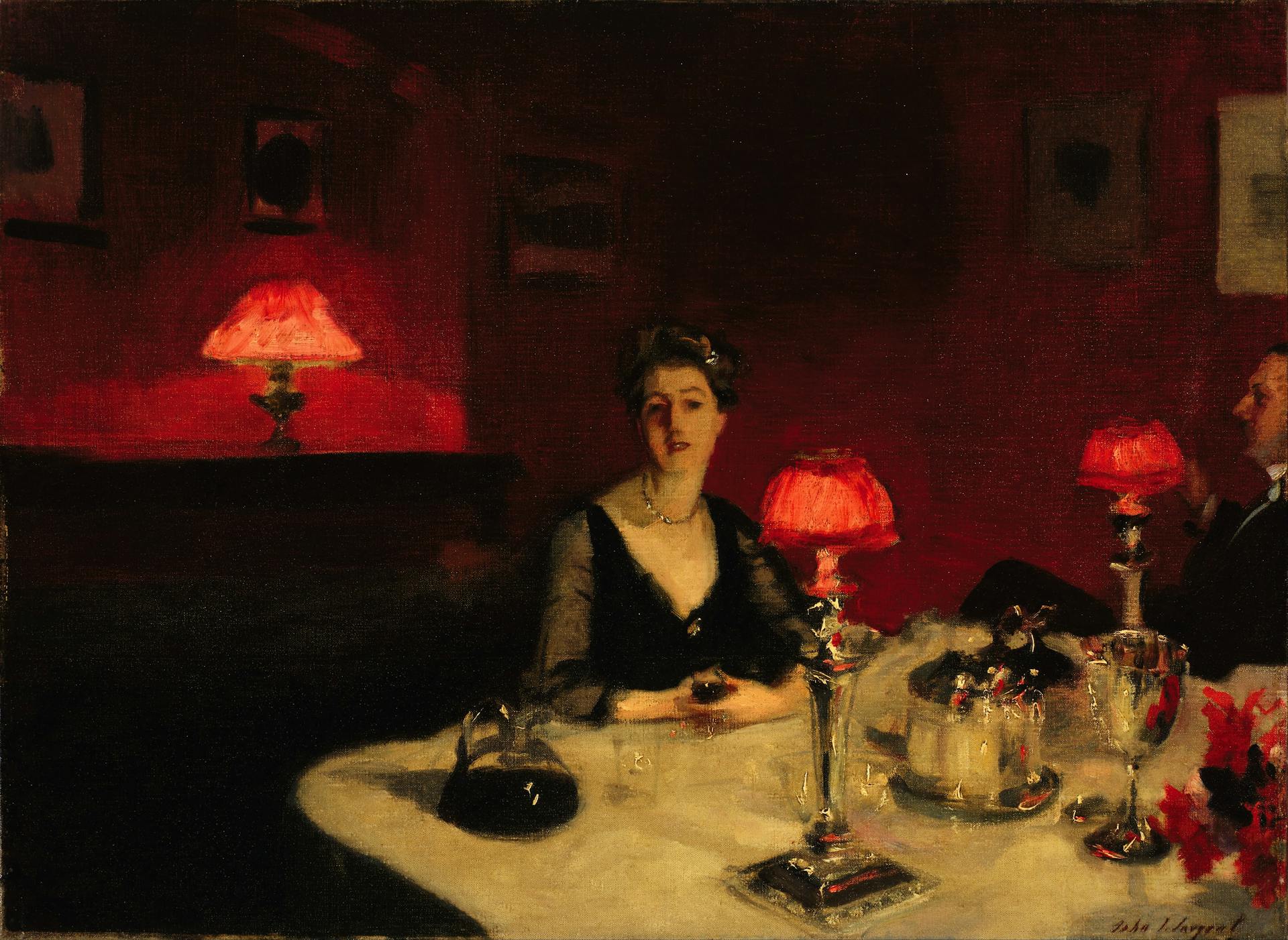Le verre de porto (A Dinner Table at Night), 1884, John Singer Sargent