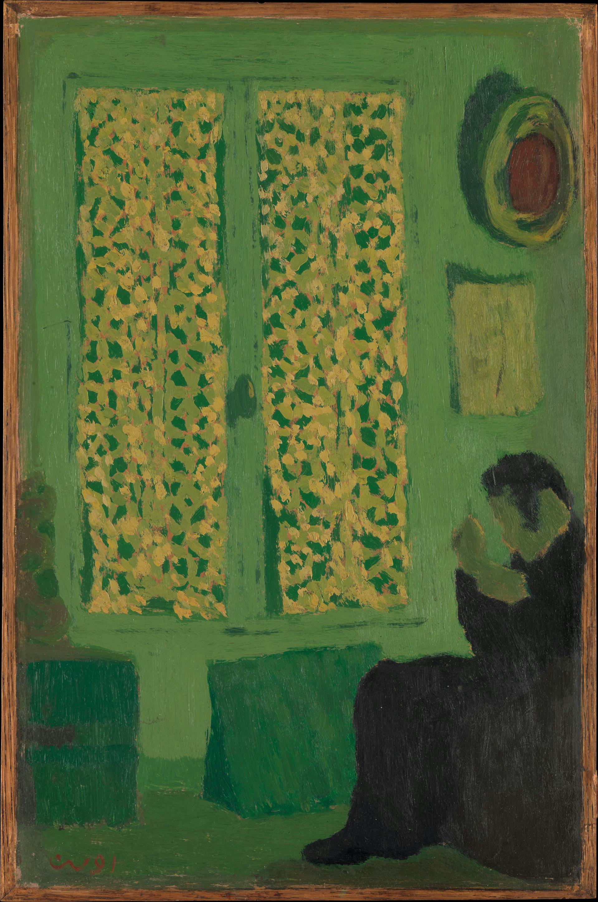 The Green Interior (Figure Seated by a Curtained Window), 1891, Édouard Vuillard