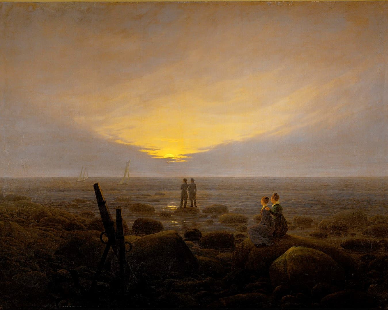 Caspar David Friedrich, Moonrise over the Sea (Mondaufgang am Meer), 1821, Hermitage Museum, St Petersburg