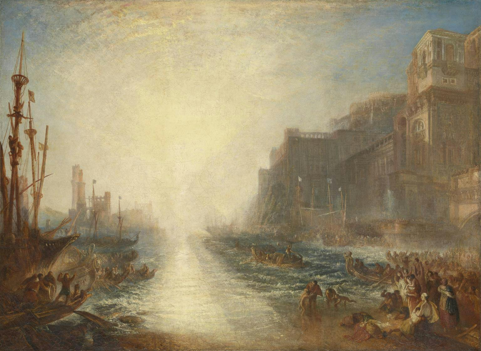 In Regulus, Turner used chrome yellow and lead white to re-create the intense experience of staring directly into the sun. Contemporary critics advised viewers to keep a safe distance