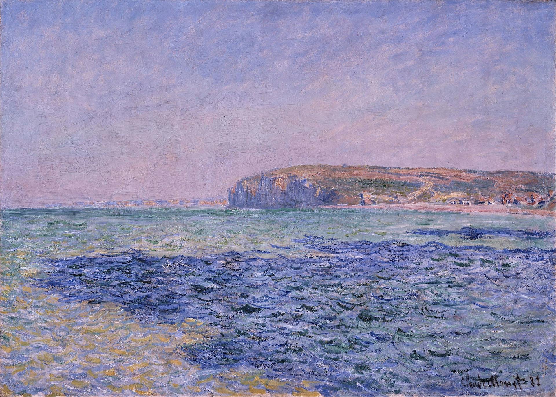 Claude Monet, Shadows on the Sea. The Cliffs at Pourville, 1882