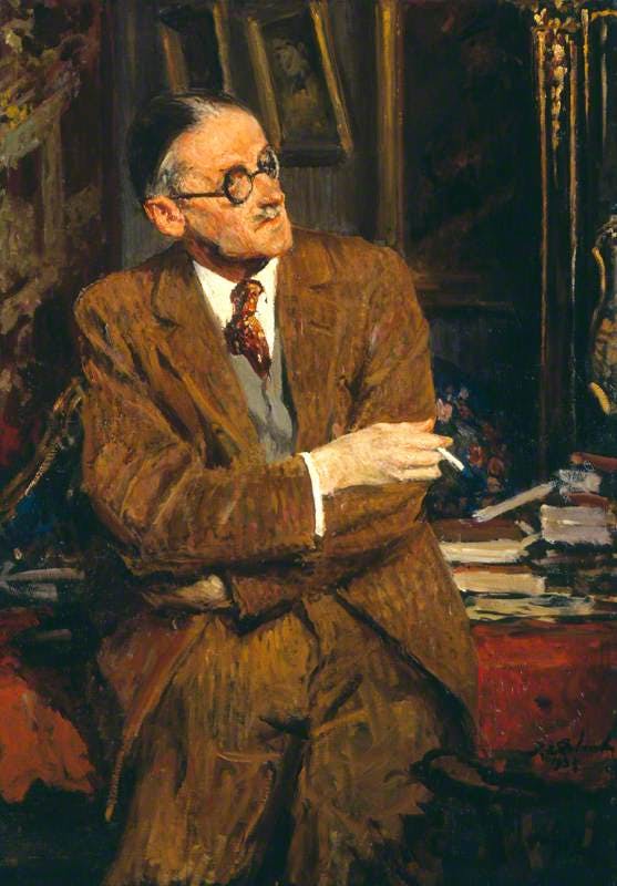 "James Joyce" by Jacques-Émile Blanche (1935)