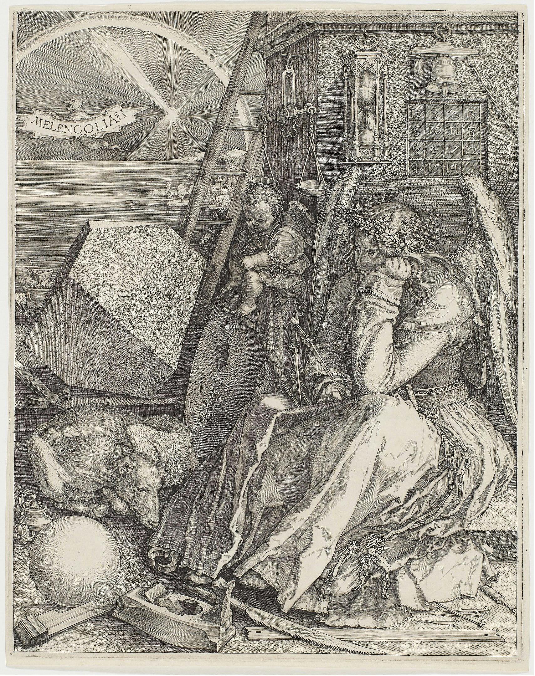 Melencolia I, 1514 engraving by Albrecht Dürer