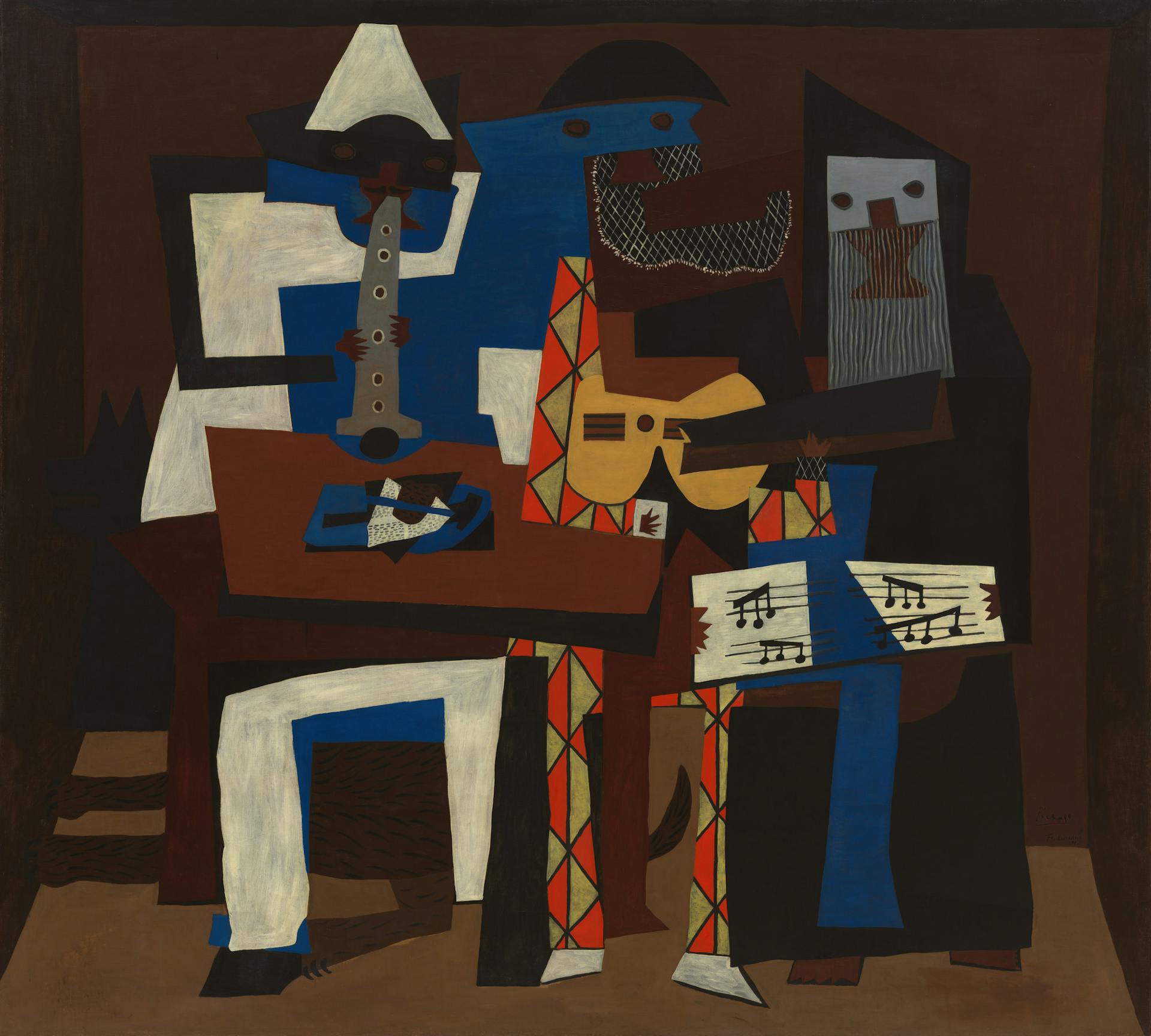 Three Musicians, 1921 by Pablo Picasso
