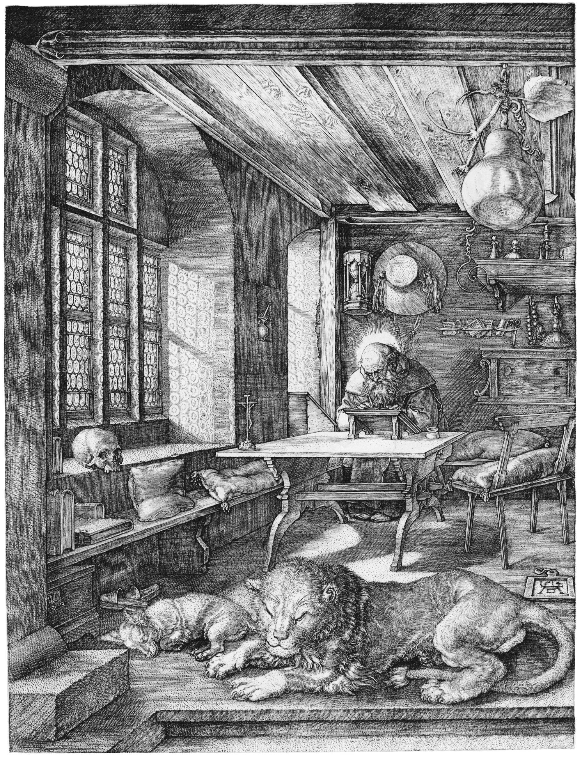 "Saint Jerome in His Study" by Albrecht Dürer (1514) 