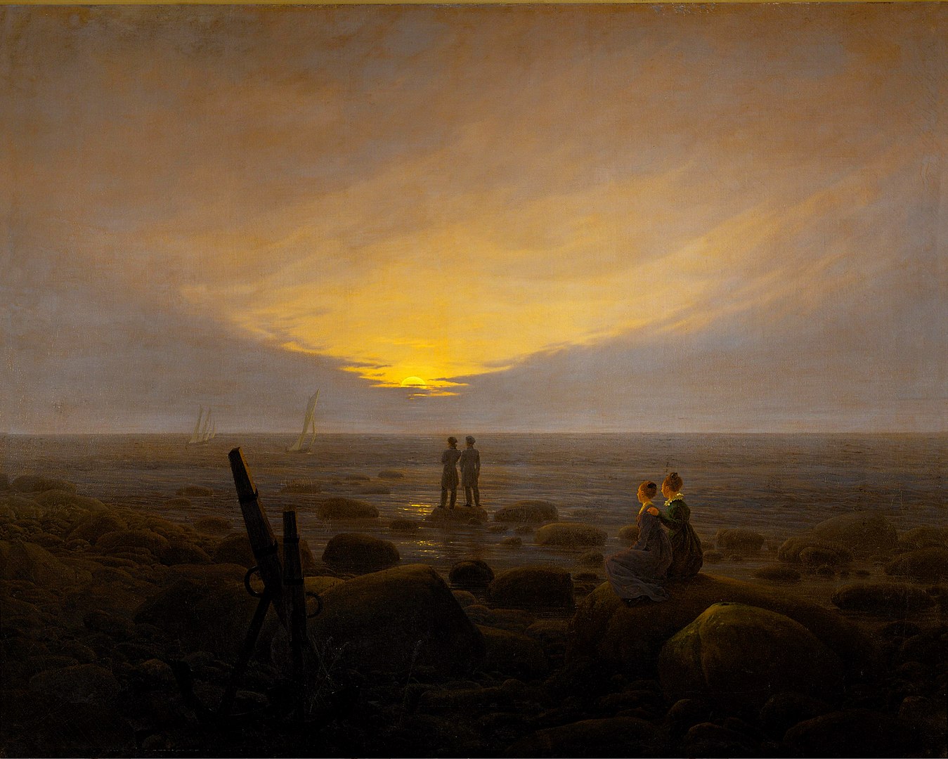 Caspar David Friedrich, Moonrise over the Sea (Mondaufgang am Meer), 1821, Hermitage Museum, St Petersburg