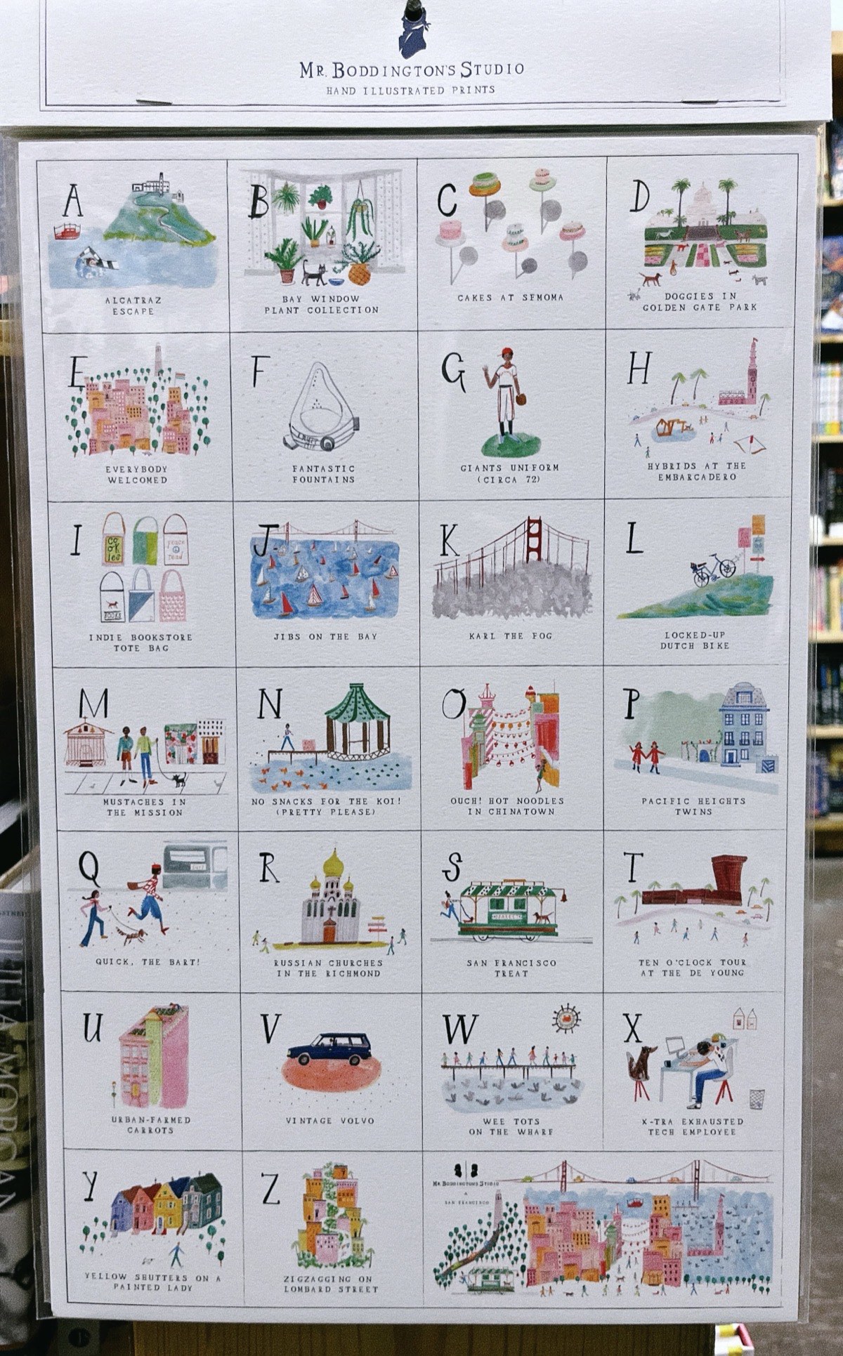 a cute alphabet art of sf seen in browser books